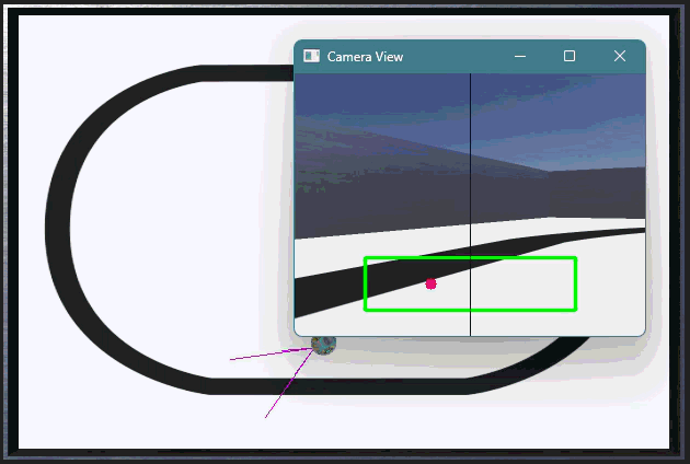 Vision-based line following simulation